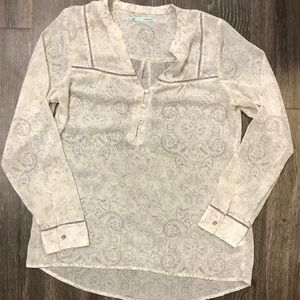 Maurices Sheer White Boho blouse